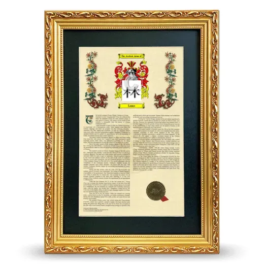 Lams Deluxe Armorial Framed - Gold