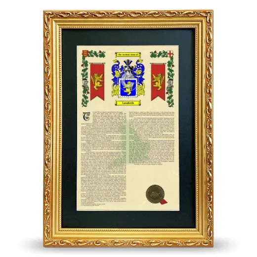 Landreth Deluxe Armorial Framed - Gold