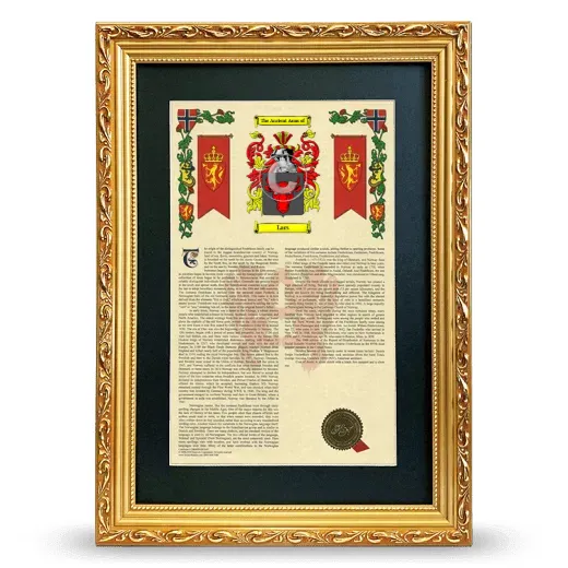 Lars Deluxe Armorial Framed - Gold