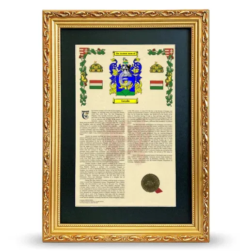 Laszlo Deluxe Armorial Framed - Gold