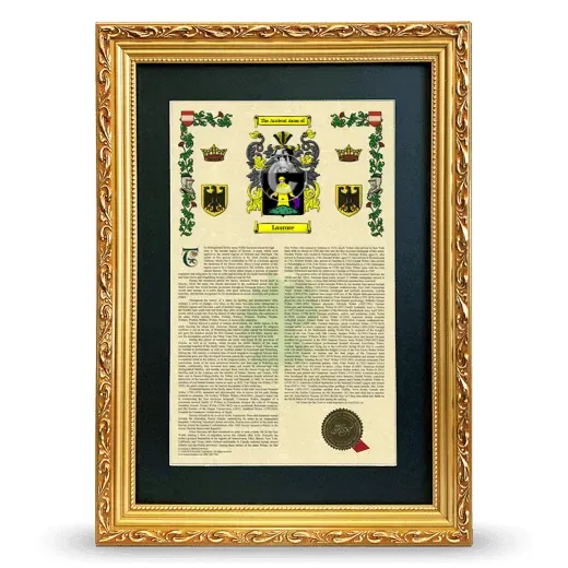 Laurore Deluxe Armorial Framed - Gold