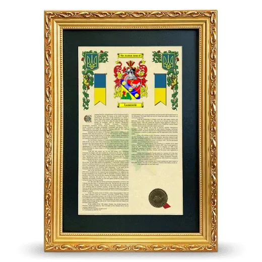 Lazarovic Deluxe Armorial Framed - Gold