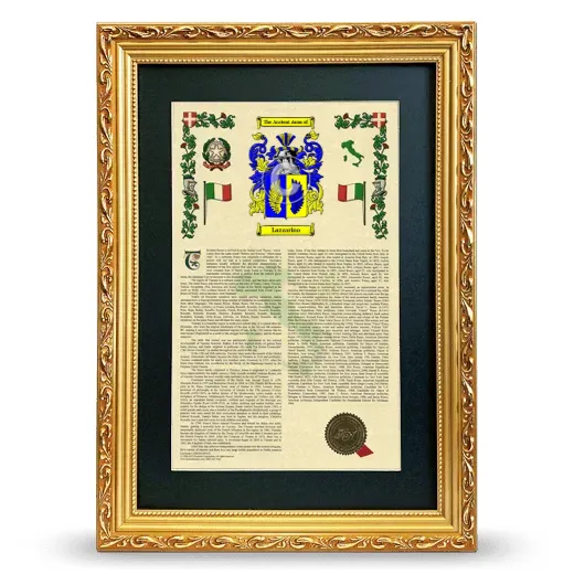 Lazzarino Deluxe Armorial Framed - Gold
