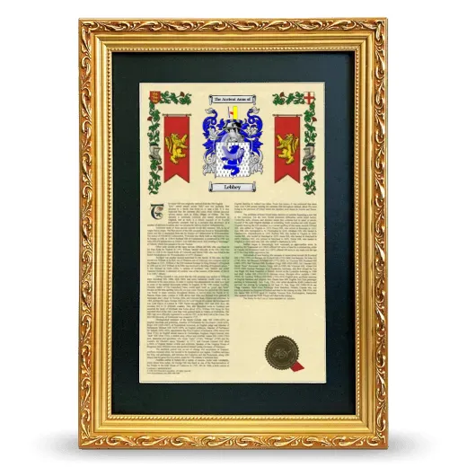 Lebbey Deluxe Armorial Framed - Gold