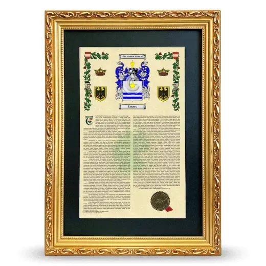 Leyers Deluxe Armorial Framed - Gold