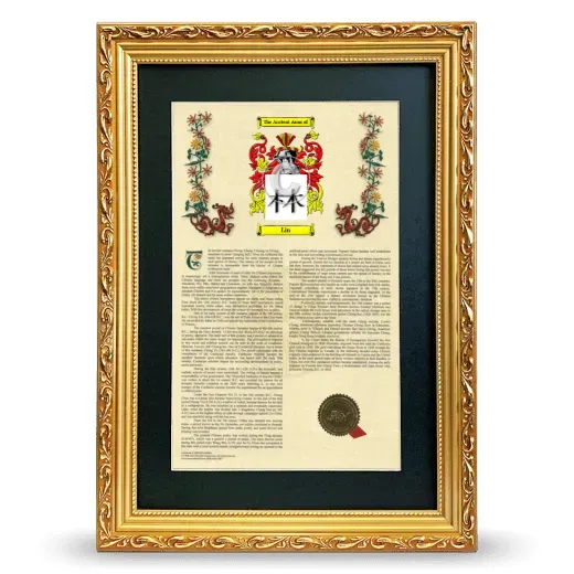 Lin Deluxe Armorial Framed - Gold