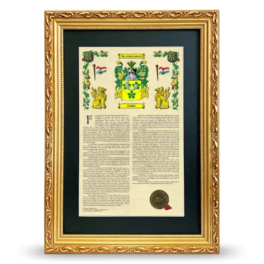 Lindes Deluxe Armorial Framed - Gold