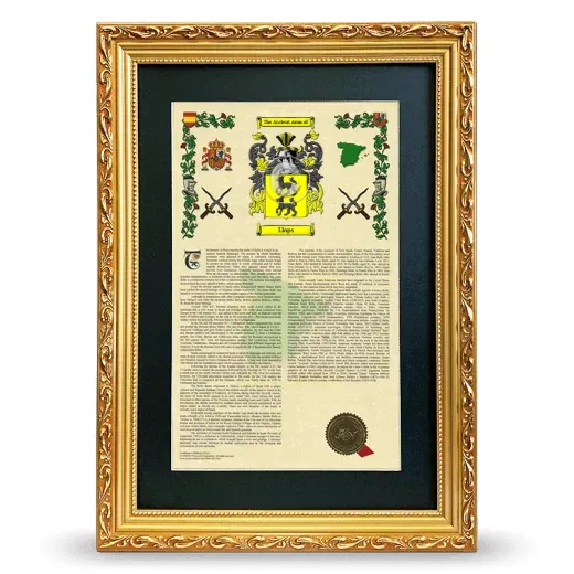 Llops Deluxe Armorial Framed - Gold