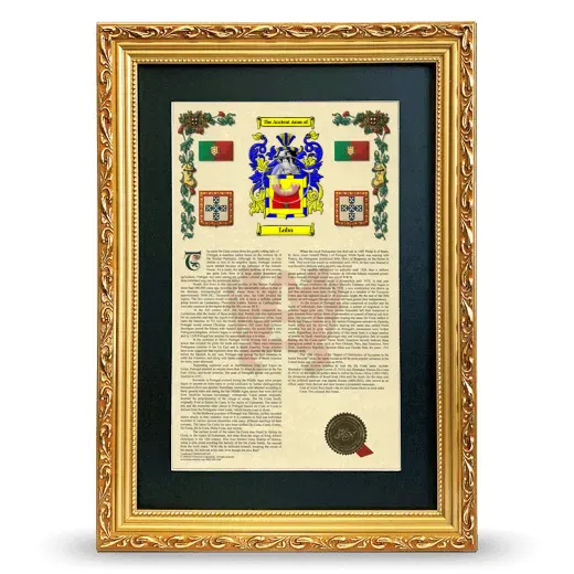 Lobo Deluxe Armorial Framed - Gold