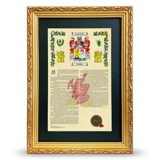 Lochlen Deluxe Armorial Framed - Gold