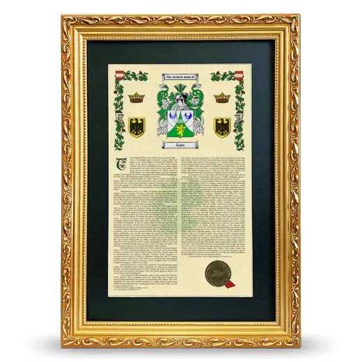 Loes Deluxe Armorial Framed - Gold