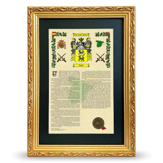 Loper Deluxe Armorial Framed - Gold