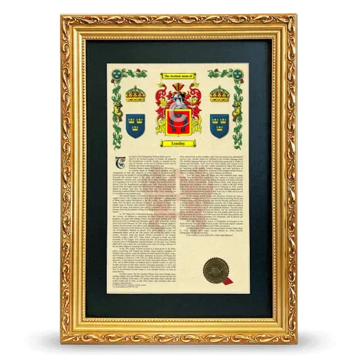 Lunday Deluxe Armorial Framed - Gold