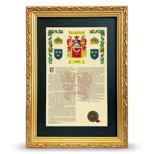 Lundell Deluxe Armorial Framed - Gold