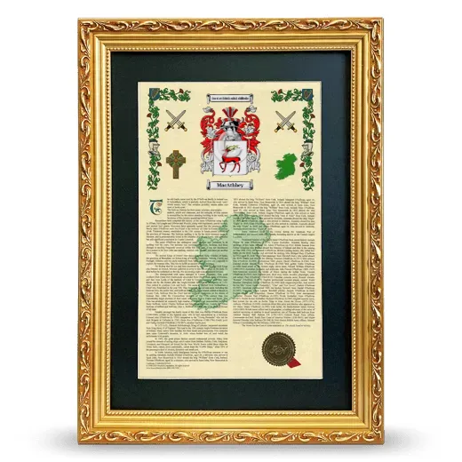 MacAthhey Deluxe Armorial Framed - Gold