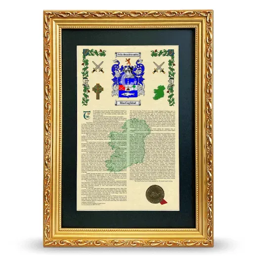 MacCaghind Deluxe Armorial Framed - Gold