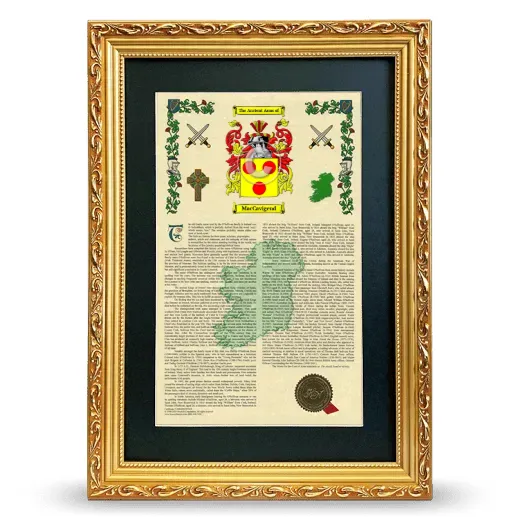 MacCavigend Deluxe Armorial Framed - Gold