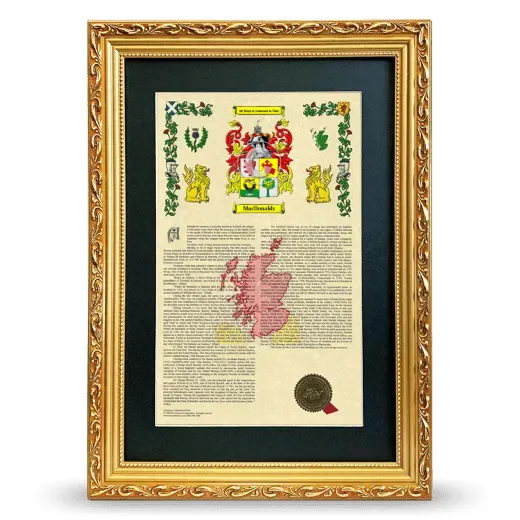 MacDonalds Deluxe Armorial Framed - Gold