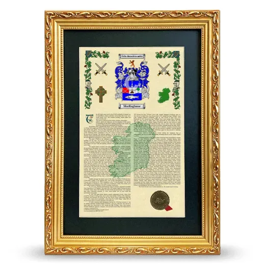 MacKaghane Deluxe Armorial Framed - Gold