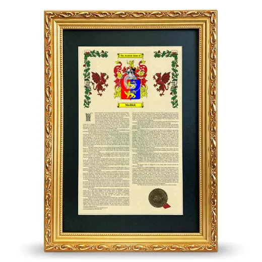 Maddok Deluxe Armorial Framed - Gold