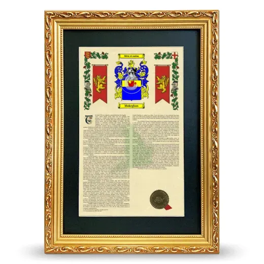 Makeghan Deluxe Armorial Framed - Gold