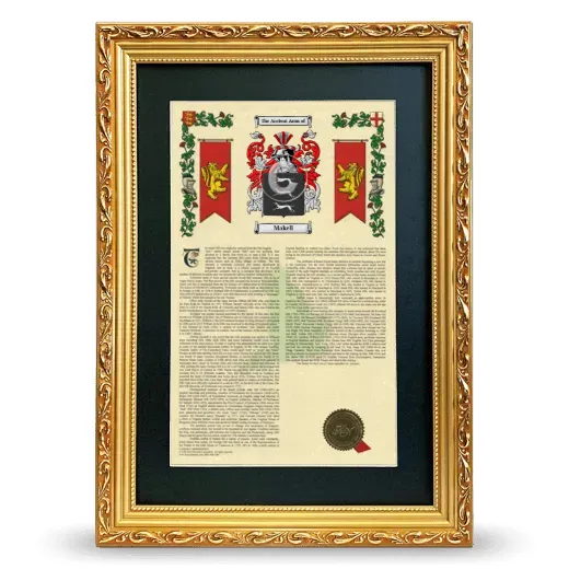 Makell Deluxe Armorial Framed - Gold