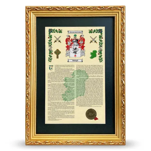 Malagh Deluxe Armorial Framed - Gold