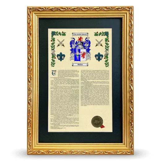 Malan Deluxe Armorial Framed - Gold