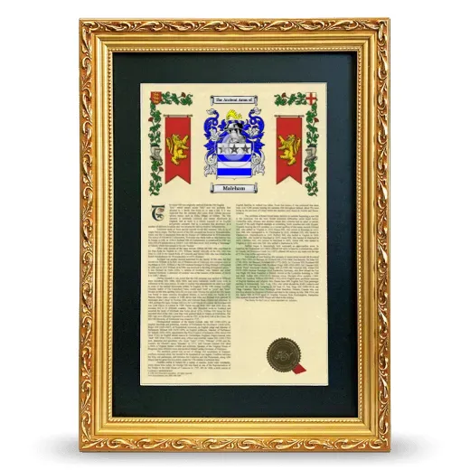 Maleham Deluxe Armorial Framed - Gold