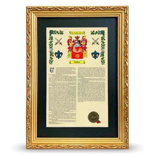 Malloux Deluxe Armorial Framed - Gold