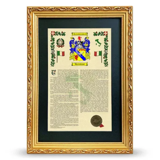 Mastroianni Deluxe Armorial Framed - Gold