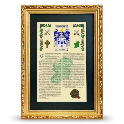 McAuliffe Deluxe Armorial Framed - Gold