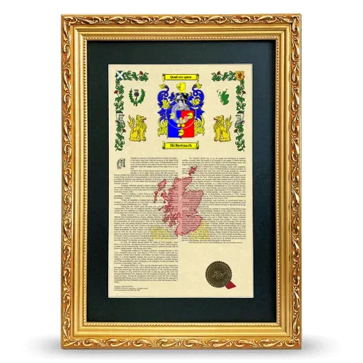 McBretnach Deluxe Armorial Framed - Gold