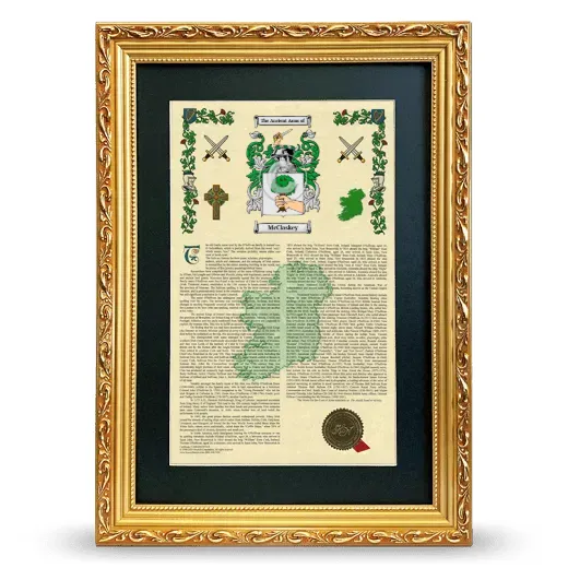 McClaskey Deluxe Armorial Framed - Gold