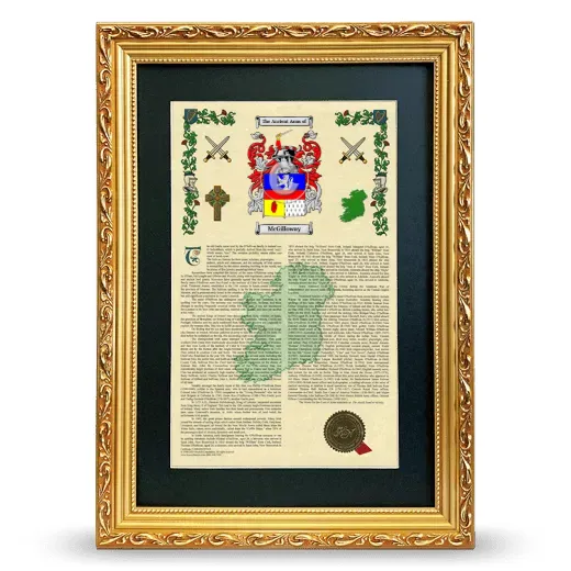 McGilloway Deluxe Armorial Framed - Gold