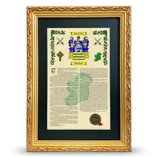 McGrogane Deluxe Armorial Framed - Gold