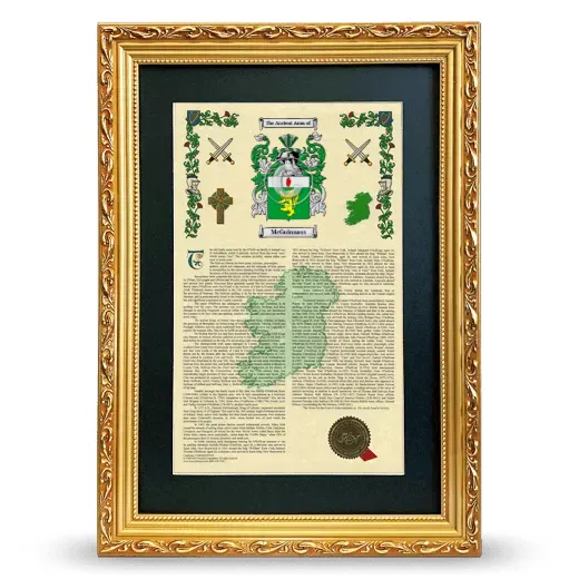 McGuinnass Deluxe Armorial Framed - Gold