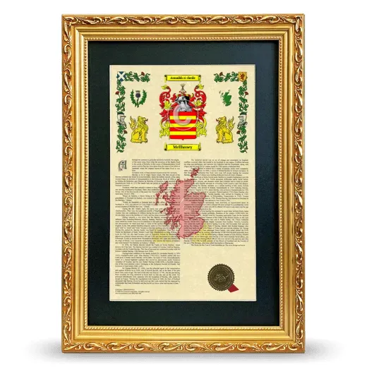 McIlhaney Deluxe Armorial Framed - Gold