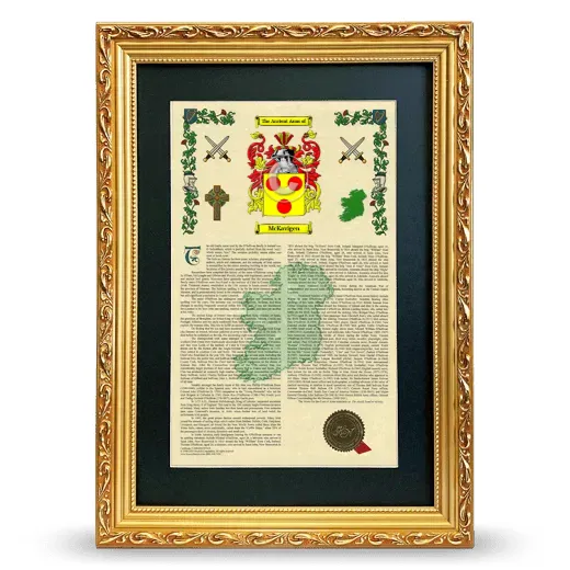 McKavigen Deluxe Armorial Framed - Gold