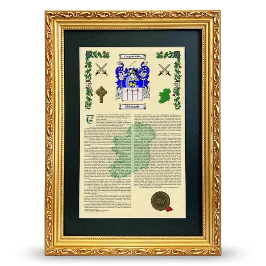 McLysaght Deluxe Armorial Framed - Gold