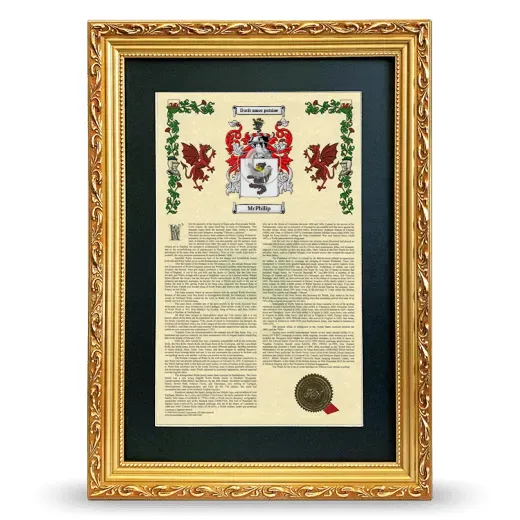 McPhilip Deluxe Armorial Framed - Gold