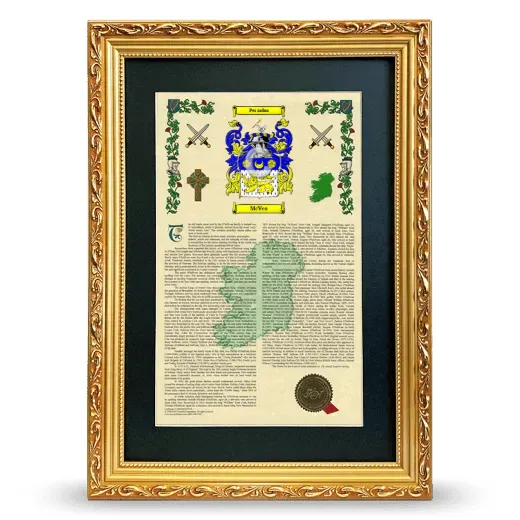 McVea Deluxe Armorial Framed - Gold