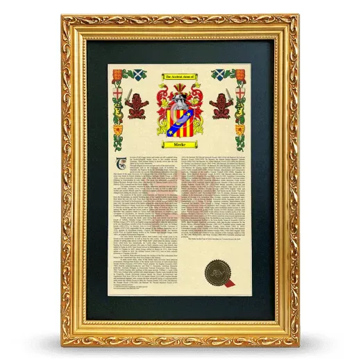 Mecke Deluxe Armorial Framed - Gold