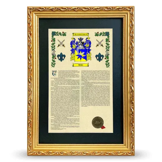 Melot Deluxe Armorial Framed - Gold