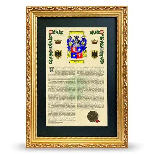 Mende Deluxe Armorial Framed - Gold