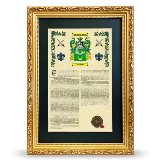 Mercedes Deluxe Armorial Framed - Gold