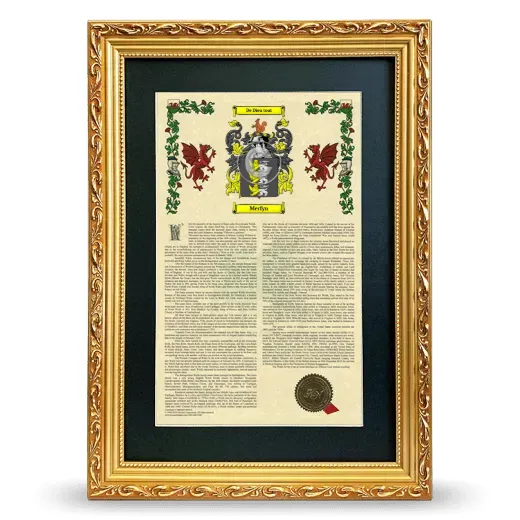Merfyn Deluxe Armorial Framed - Gold
