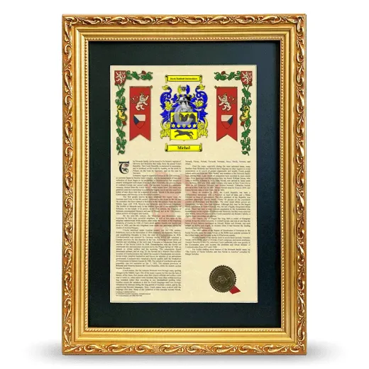 Michal Deluxe Armorial Framed - Gold