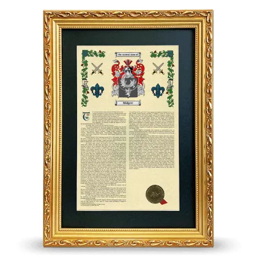 Midgett Deluxe Armorial Framed - Gold
