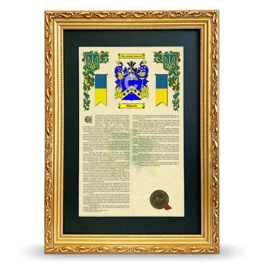 Mihaela Deluxe Armorial Framed - Gold